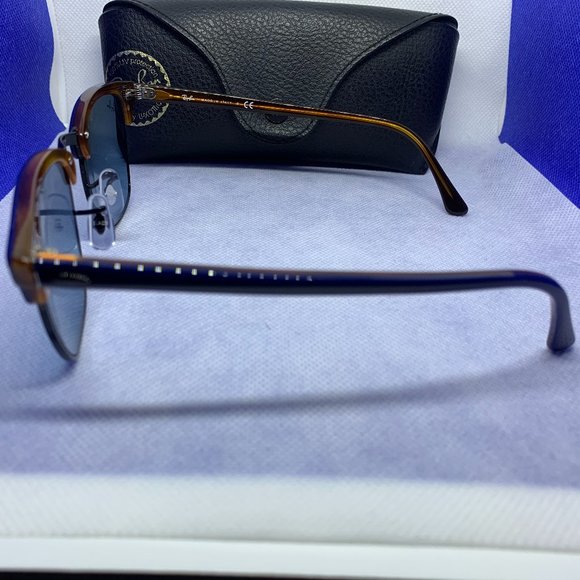 Ray Ban Sunglasses RB 1278T6 51 Blue,Tortoise | Blue/Pink Gradient Mirror - Picture 2 of 6